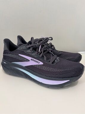BROOKS GHOST 16 Black Lavender Mesh Cushion Running Shoes Women's 9 Regular